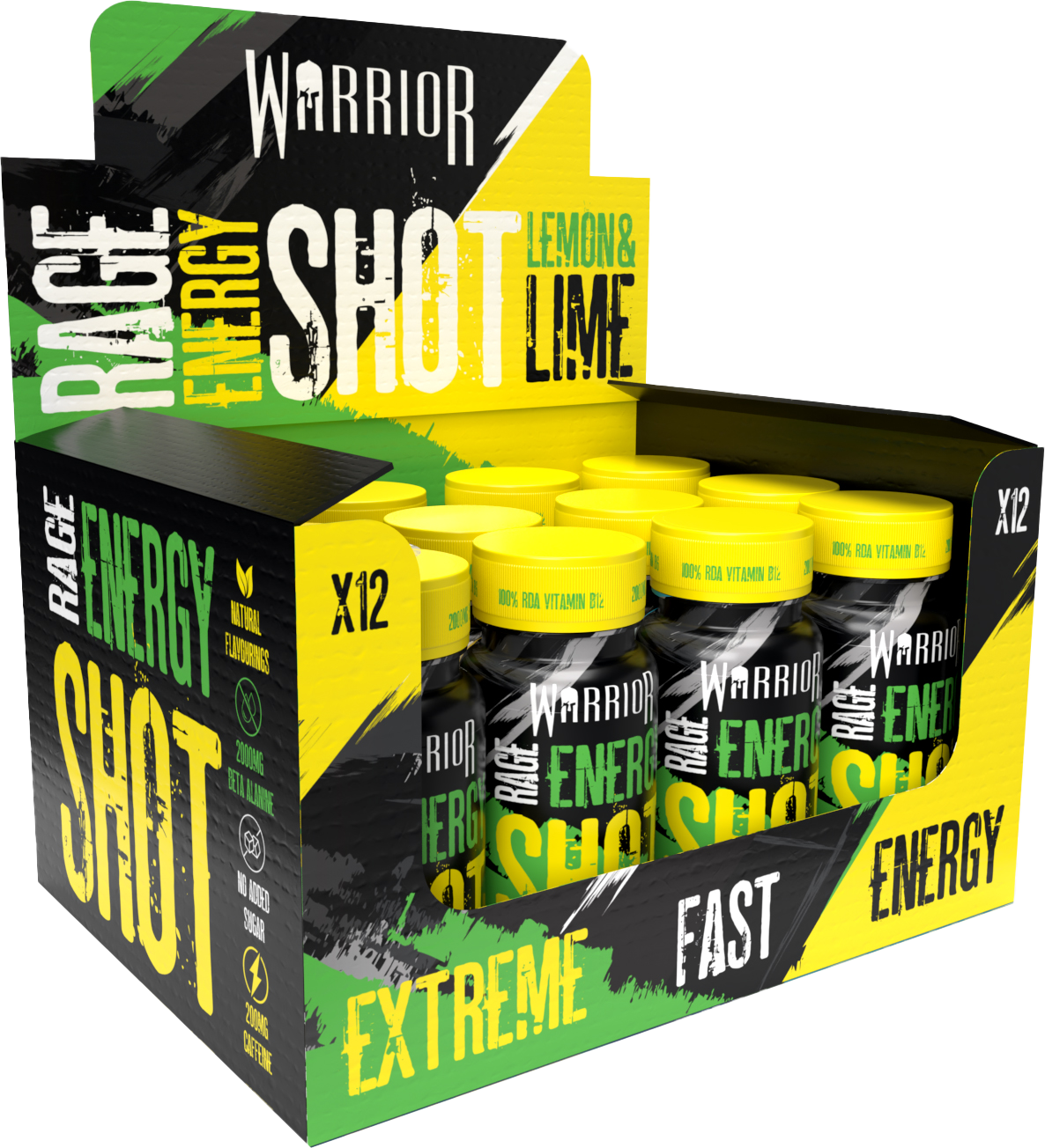 Warrior Pre-Workout Energy Shots - 12x 60ml