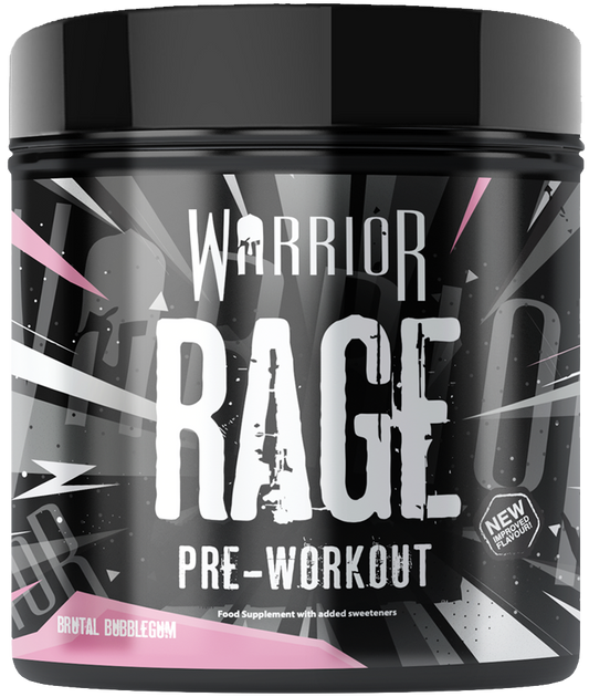 Warrior RAGE Pre-Workout - 392g (45 Servings) Brutal Bubblegum